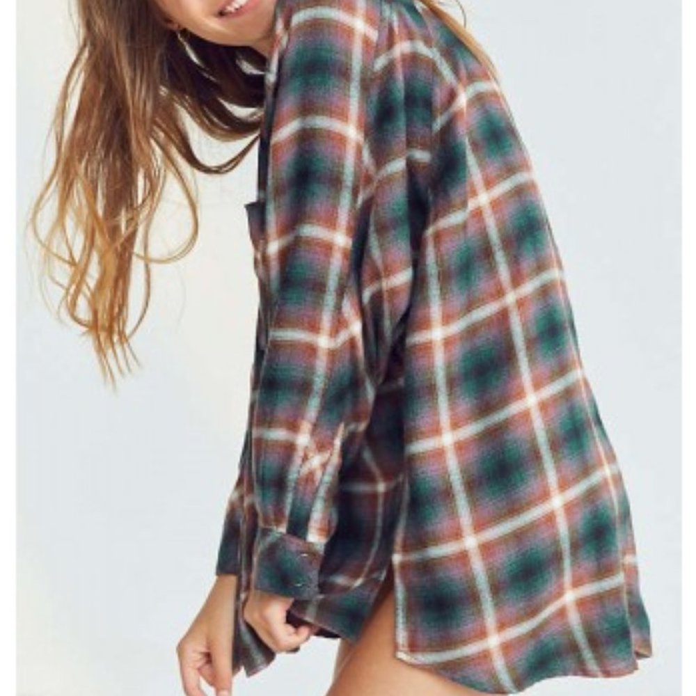 Urban Outfitters Black, Blue and Red Flannel